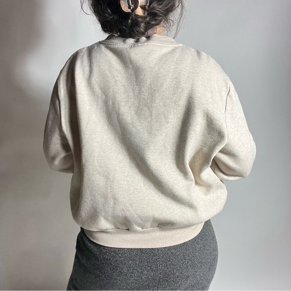 VINTAGE Snow Bunny Cottagecore Button Front Cardigan Sweatshirt Womens Medium P - Picture 3 of 8